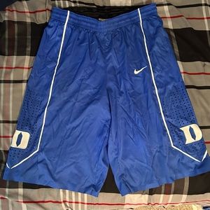 Nike duke team issued basketball shorts size 40 length 2 2015-16